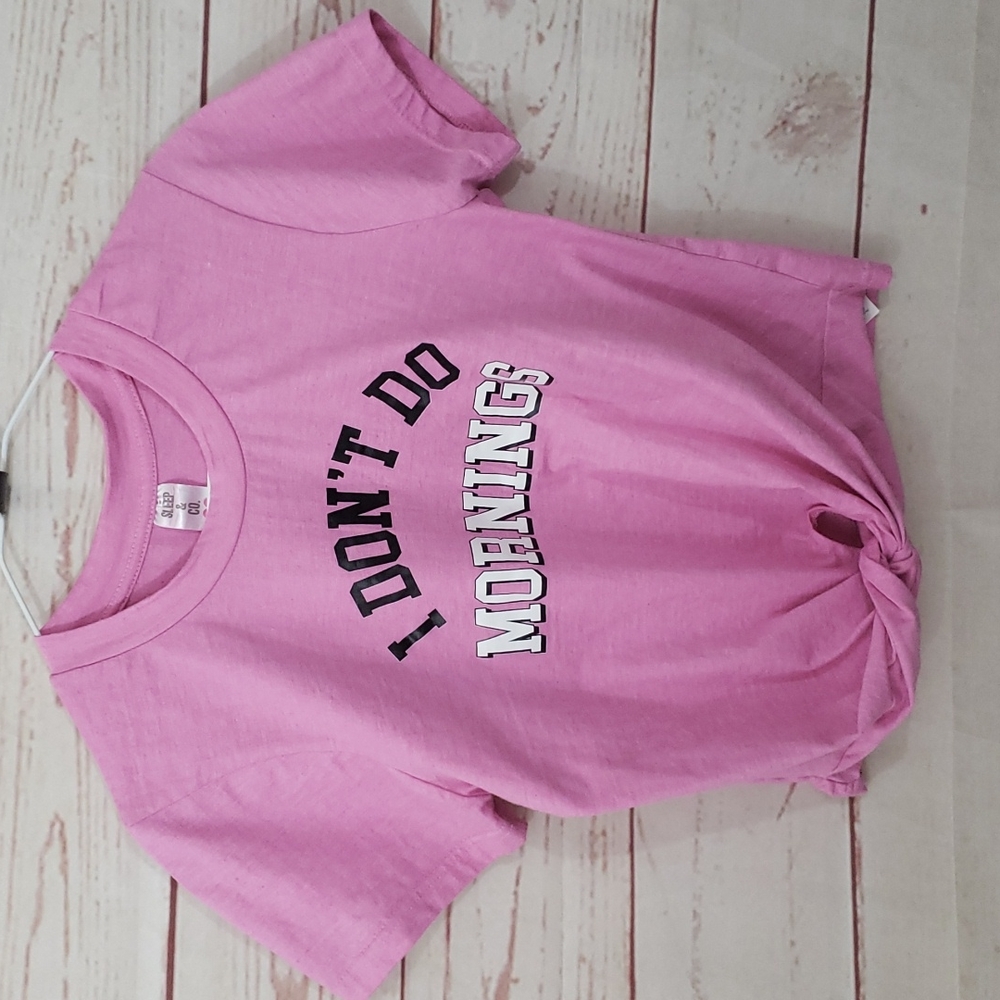 I Don't Do Mornings♡Tee♡Front Knot